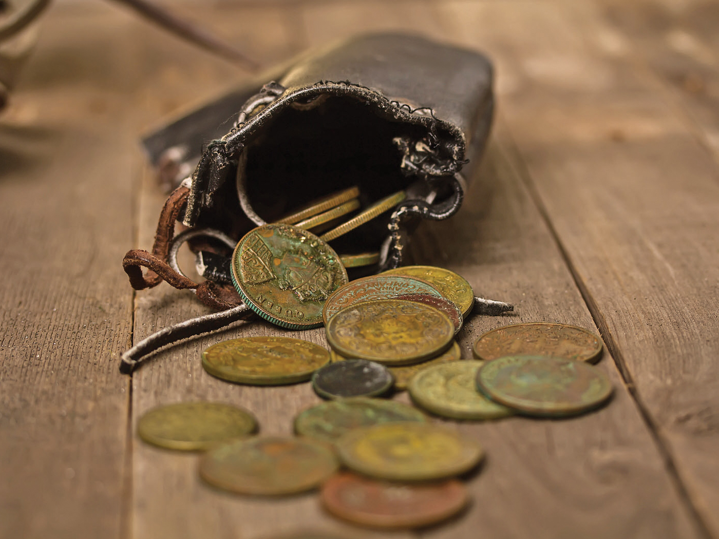 Старинный кошелек для монет
